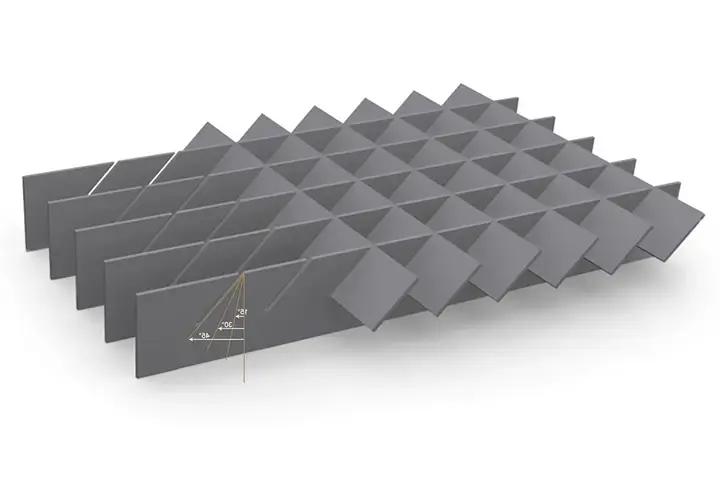 The 3D Drawing of Press Locked Grating Louver