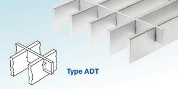 Type ADT of Dovetail Pressure Locked Aluminum Grating