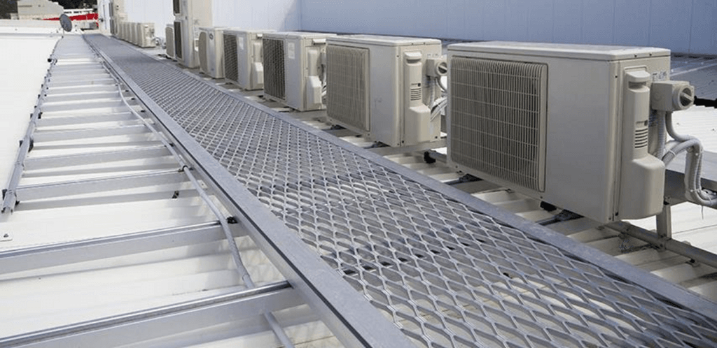 Aluminum Grating Used On The Roof