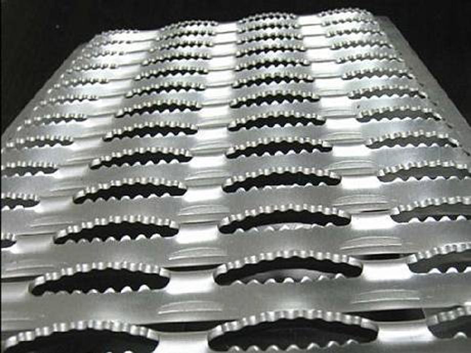 safety grating: Diamond Strut In A Black Background