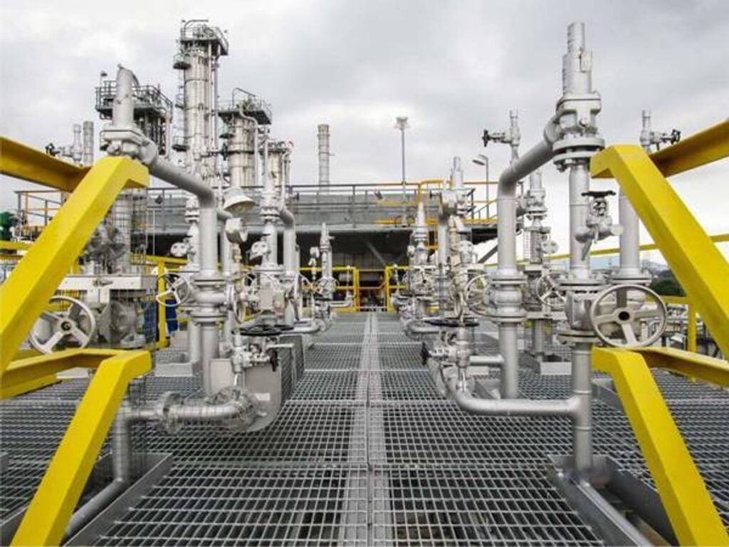 The Metal Gratings Platform In An Offshore Ship