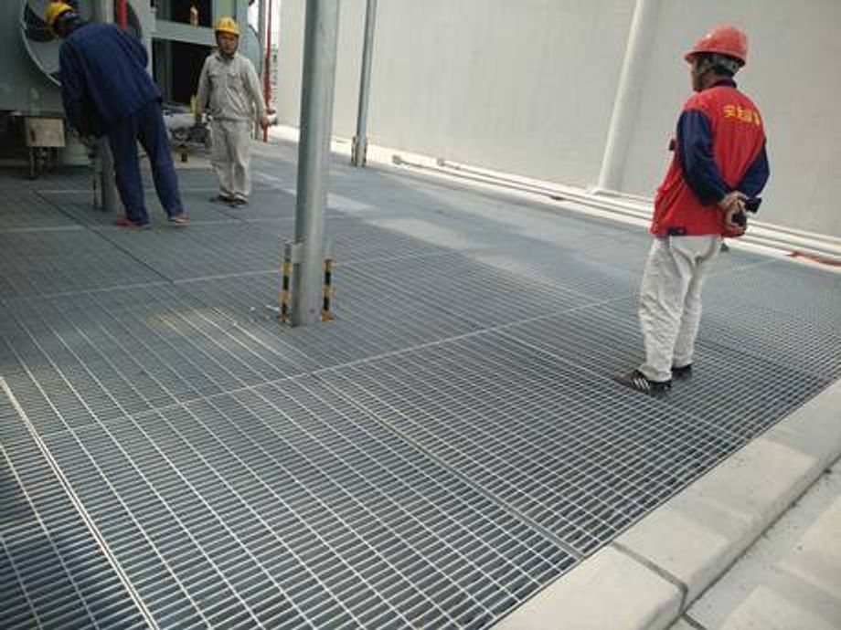 The Metal Gratings Floor In Factory